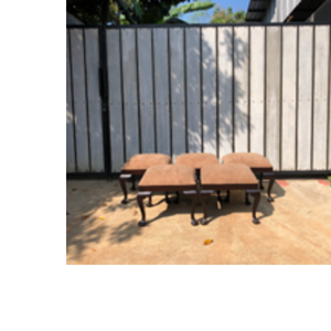 Muebles Modernos para Dormitorio y Sala de Estar, Tapizados, con Patas de Madera de Caoba, Taburetes, Otomanas - Product Image 3