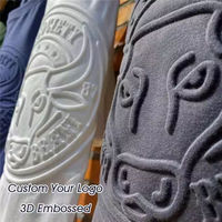 Fabricant d'usine Conception de gaufrage personnalisée 100% T-shirts en pur coton T-shirts d'impression surdimensionnés vierges pour hommes