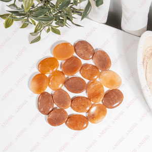 Piedra de Aventurina Naranja de Alta Calidad, Forma Ovalada, Piedra de Meditación Pulida para Decoración, Piedra de Bolsillo a Precio de Mayoreo - Product Image 2