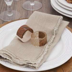 Unique Handcrafted <b>Resin</b> Napkin <b>Rings</b> with Rustic Details & Perfect for Farmhouse or Boho-style Dining Setups - Product Image 3