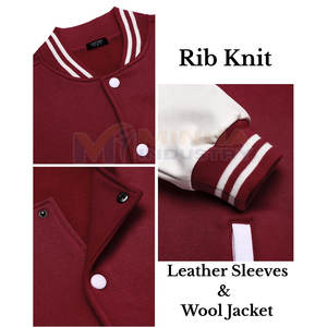 Chaqueta Universitaria en Oferta, Fabricante de Chaquetas Universitarias en Pakistán, Chaqueta Universitaria con Logotipo Personalizado, Chaqueta Universitaria de Invierno - Product Image 4