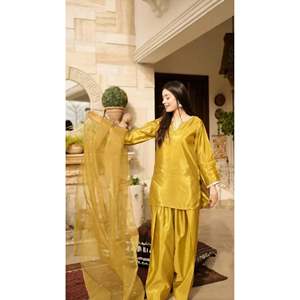 Vestidos Farshi Elegantes, Tradicionales y Festivos, Diseño Sencillo, Tela de Chifón, Cuello Redondo, Manga Larga, para Madres de Novias - Online - Product Image 5
