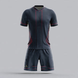 Uniformes de Fútbol, Camiseta de Fútbol de Manga Corta con Cuello en V, Pantalones Cortos de Fútbol, Uniforme de Fútbol de Dos Piezas - Product Image 6