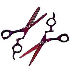 Tijeras de peluquero industriales baratas de la mejor calidad, mango de plástico en blanco para zurdos con borde liso para cortar el cabello - Product Image 2