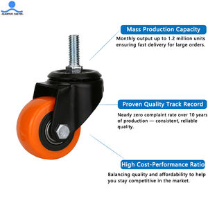 1.5 2 2.5นิ้วล้อสำหรับเฟอร์นิเจอร์ย้ายทองเพชรล้อสกรูล้อสากลพีวีซีล้อล้อพร้อมเบรค - Product Image 5