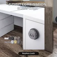 Serrure de meuble sans clé pour villa avec déverrouillage par mot de passe pour tiroirs et armoires à ouverture simple/double, en alliage de zinc, design moderne