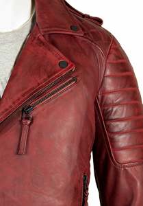 Top Design 100% Veste d'hiver à manches longues et à col montant en cuir de haute qualité pour hommes Design personnalisé disponible à un prix raisonnable - Product Image 3