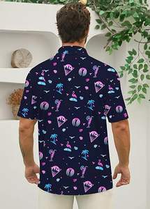 Polo en tissu tricoté respirant pour homme de grande taille Polo de style vintage à manches courtes pour homme - Product Image 2