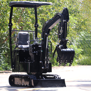 Mini Excavadora PLC de 1.2 Toneladas, Negra, Hidráulica, con Cuchara de 1.2m para Uso en Construcción - Product Image 2