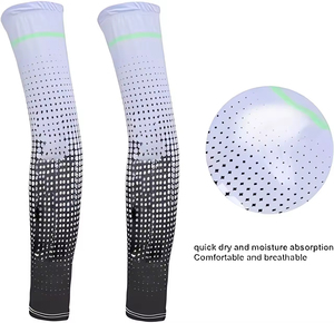 Mangas de brazo deportivas de secado rápido, ajuste elástico con tela de bloqueo UV que absorbe la humedad para actividades al aire libre - Product Image 2