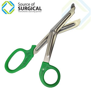 Tijeras de vendaje de utilidad personalizada Instrumentos quirúrgicos manuales de acero inoxidable para emergencias - Product Image 1