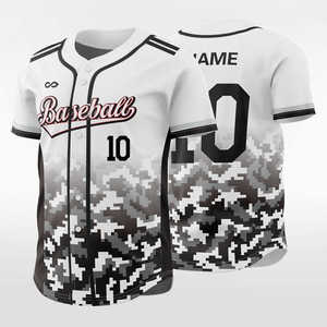 Camiseta de béisbol transpirable de manga corta con cuello en V y botones para hombre - Product Image 1