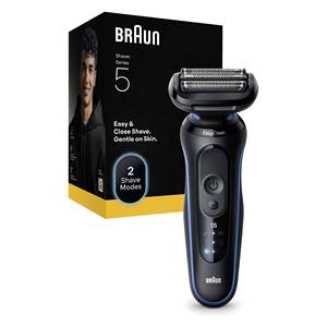 Cabezal de Repuesto para Afeitadora Eléctrica Serie 5 EasyClean Negro y Azul Ricaricabile 52 B1000S para Barba - Product Image 3