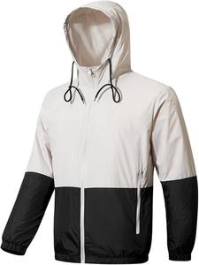 Chaqueta de lluvia multiusos informal para hombre, prendas de vestir exteriores con capucha de nailon ligero de camuflaje, media cremallera con revestimiento frontal, ajuste holgado para primavera - Product Image 2