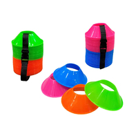 Cônes de sport PLOMA modèle AE89, 40 pièces, 12 cm, mini, souples, en PE, durables, avec support robuste pour l'entraînement