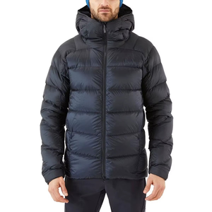 Veste d'hiver décontractée pour homme, doudoune, vêtements de rue tendance, avec technique de teinture unie en vente - Product Image 1