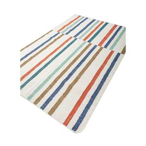 พรมขนสัตว์ทอมือลายทางสีงาช้าง รุ่น Adwl-1311 รูปทรงสี่เหลี่ยมผืนผ้า ขนาด 9x12 ฟุต ลายตารางหมากรุก สำหรับห้องนั่งเล่น ห้องนอน ใช้ในบ้าน - Product Image 2