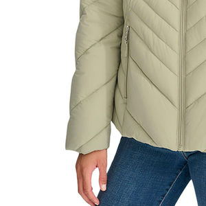 Veste longue matelassée élégante pour femme, idéale pour l'hiver, avec capuche, fournisseur en gros - Product Image 5