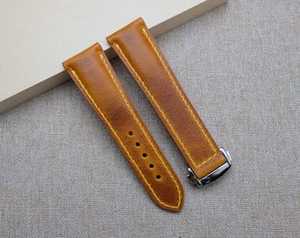 สายนาฬิกาแฟชั่นวินเทจ18มม. 20มม. 22มม. 24มม. สายนาฬิกาหนังแท้สำหรับผู้ชายปรับแต่งได้ - Product Image 6