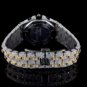 925 PLATA DE LEY VVS1 MOISSANITE INSET Reloj de pulsera automático de lujo hecho a mano analógico Vintage Square Eta Edición limitada - Product Image 4