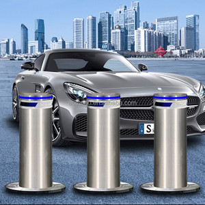 Bollard en acier télescopique rétractable électrique hydraulique hauteur de levage semi-automatique parking barrière de sécurité stationnement manuel - Product Image 3