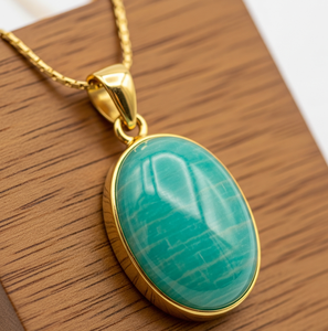 Chaîne délicate en argent Sterling 925 Amazonite naturelle forme irrégulière pendentif minimaliste cristal de guérison pendentifs de mode pour cadeaux - Product Image 5