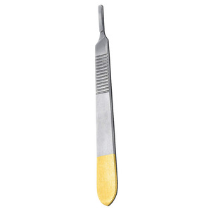 Manche de scalpel demi-or en acier allemand, porte-lames BP n° 3 pour chirurgie, porte-lames chirurgical - Product Image 1