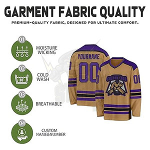 เสื้อกีฬาฮ็อกกี้น้ำแข็งพิมพ์ซับลิเมชันตามสั่งชื่อทีมและหมายเลข - Product Image 3