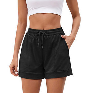 Shorts en dentelle à cordon élastique, décontractés, droits, à séchage rapide, respirants, 100% coton, pour femmes, nouvelle collection, vente en gros - Product Image 5