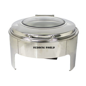 Plato de frotamiento de acero de forma redonda, hecho a mano de diseñador plato de comida de calidad premium, calentador de comida de nuevo diseñador elegante clásico - Product Image 2