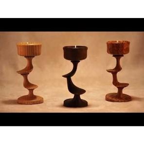Solid Wooden Candle Stand for Classic Home Decor <b>Table</b> Styling with Natural Texture and Strong Durable Base - Product Image 4
