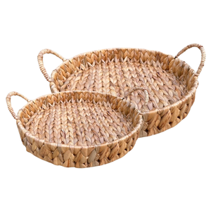 Vietnam Eco WATER HYACINTH <b>TRAY</b> FRUIT STORAGE <b>BASKET</b> Serving Drinks Snacks Home Decor Eco-Friendly Fruit Serving <b>Basket</b> - Product Image 1