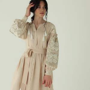 Embroidery Long Elegant <b>Hippie</b> <b>Dress</b> Women Designer Ukrainian Embroidery <b>Dresses</b> Unique Design Women <b>Dresses</b> - Product Image 3