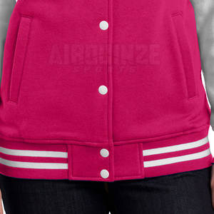 Meilleures ventes Veste d'hiver pour femmes de qualité supérieure style Letterman léger avec logo personnalisé et décoration de boutons - Product Image 4