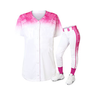 Nouveau modèle unisexe, kits d'uniformes de baseball à séchage rapide et respirants, 100 % polyester, imprimé délavé, motif uni, pour adultes, été, ensemble complet - Product Image 1