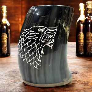 Chope à Bière Médiévale Authentique de 24oz Divit Véritable Viking Tasse à Corne à Boire Classique Jarl de Noël Tasse Polie/Stein - Product Image 4