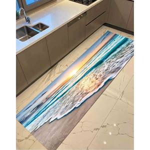 Alfombra con Vista al Océano al Atardecer: Alfombra Decorativa Costera Antideslizante, Alfombra Suave No Tejida - Product Image 5