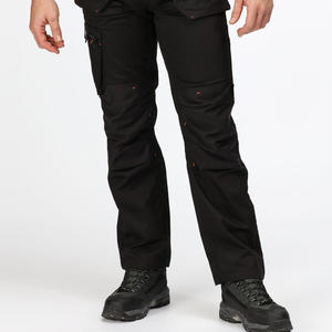 กางเกงคาร์โก้พิมพ์ลายปักโลโก้สำหรับผู้ชายผ้าคอตตอนโพลีเอสเตอร์มีกระเป๋ากระดุมปิดและซิป - Product Image 3