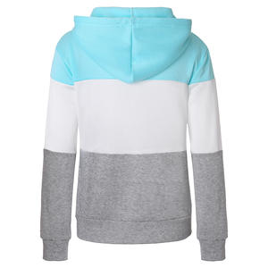 2025 nueva moda Popular mujer Casual invierno manga larga sudaderas con capucha tres colores costura diseño delgado con capucha 100% algodón forrado - Product Image 2
