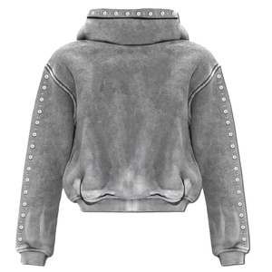 Nouveau sweat à capuche d'hiver pour femmes, poids lourd, design personnalisé avec strass, sweats à capuche - Product Image 4