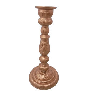 Portavelas de aluminio, soporte de vela de Color latón ahumado de diseño moderno para Decoración de mesa y hogar - Product Image 5