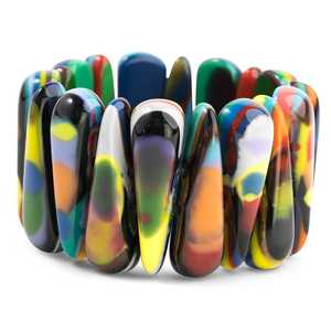 Bracelet en résine pour femme, dernier design, irrégulier et coloré, technique écologique, nouvelle collection, vente en gros - Product Image 3