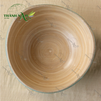 Handgemaakte klassieke ecovriendelijke wegwerp bamboe schaal met aangepaste techniek, 17,5 cm diameter, 7 cm hoogte, 0,01 kg, voor thuisgebruik en feesten