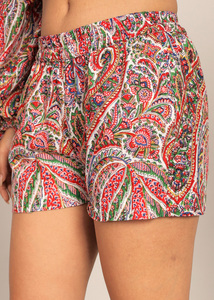 Shorts ajustés multicolores Western Fabricants de vêtements Vente en gros Vente en gros Nouveau design personnalisé Ensemble co Ord pour femmes Shorts pour femmes - Product Image 2