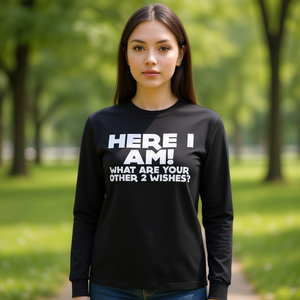 Maglietta a Maniche Lunghe 'Ecco Io, Quali Sono i Tuoi Altri 2 Desideri?' - Prodotto Promozionale - Product Image 3