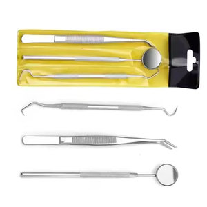 Ensemble d'Exploration Dentaire de Base de Qualité Premium avec Certification CE, 5 Pièces en Acier Inoxydable : Miroir Dentaire, Curette, Pinces - Product Image 3