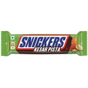 Increíble sabor Snickers Kesar Pista Leche nueces sándwich Barra de chocolate marrón Venta caliente