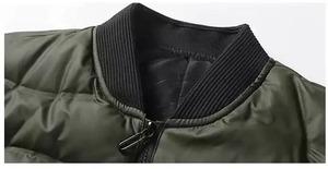 Warm Winter Shiny <b>Quilted</b> Puffer Jackets For Men's Windbreaker Padded <b>Thick</b> Black Hooded Jacket - Product Image 6