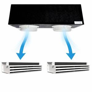 Kit de plenum con conductos de espuma de poliuretano de 2 zonas, completo con plenum con 3 ranuras ocultas L. 300 mm - Product Image 1