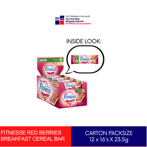 Fitnesse Quả Đỏ Ăn Sáng Ngũ Cốc Thanh 23.5G 24 Thanh Bên Ngoài Toàn Bộ Hạt Trên Đi Snack Halal Malaysia Bán Buôn Số Lượng Lớn Giá - Product Image 2